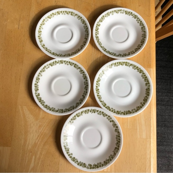 Corelle Spring Blossom. Set of 5 Saucers - Picture 4 of 5